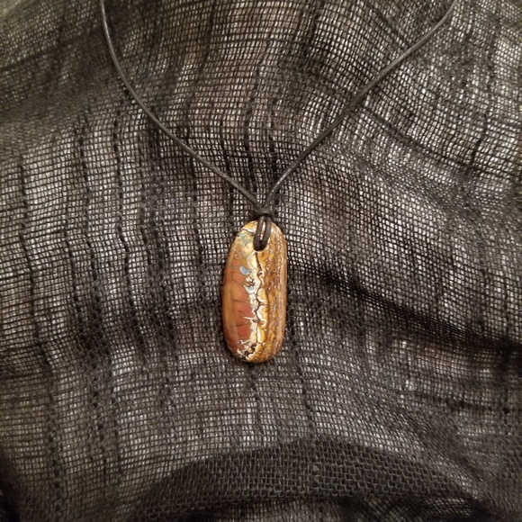 **SOLD** Unisex Australian Yowah Opal Necklace - Picture 7 of 12